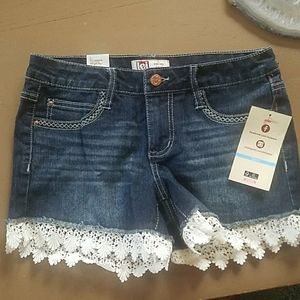 Ashley low-rise denim jean shorts